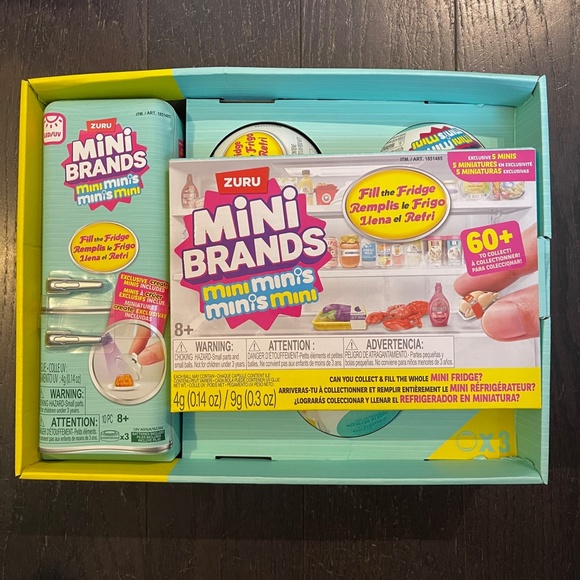NEW ZURU Mini Brands Fill the Fridge Playset Fridge + 3 Balls + Exclusive mini - Picture 1 of 5